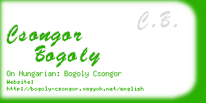 csongor bogoly business card